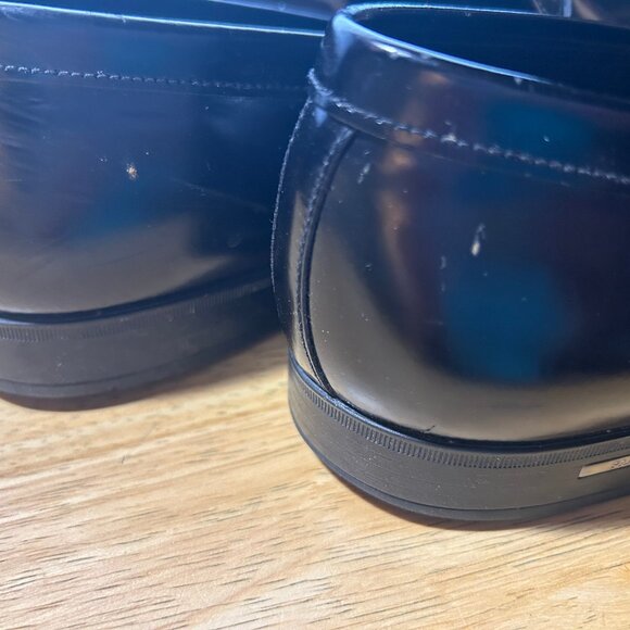 Mens Prada Black Leather Slip On Loafer Dress Shoes 11 - Picture 15 of 16